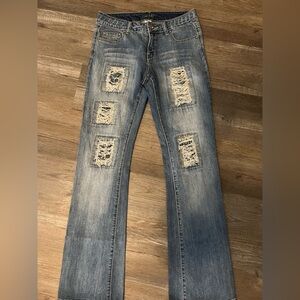 Cache Vintage Y2K Gold Sequin Jeans
